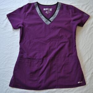 Greys Anatomy Active Purple Scrub Top Small